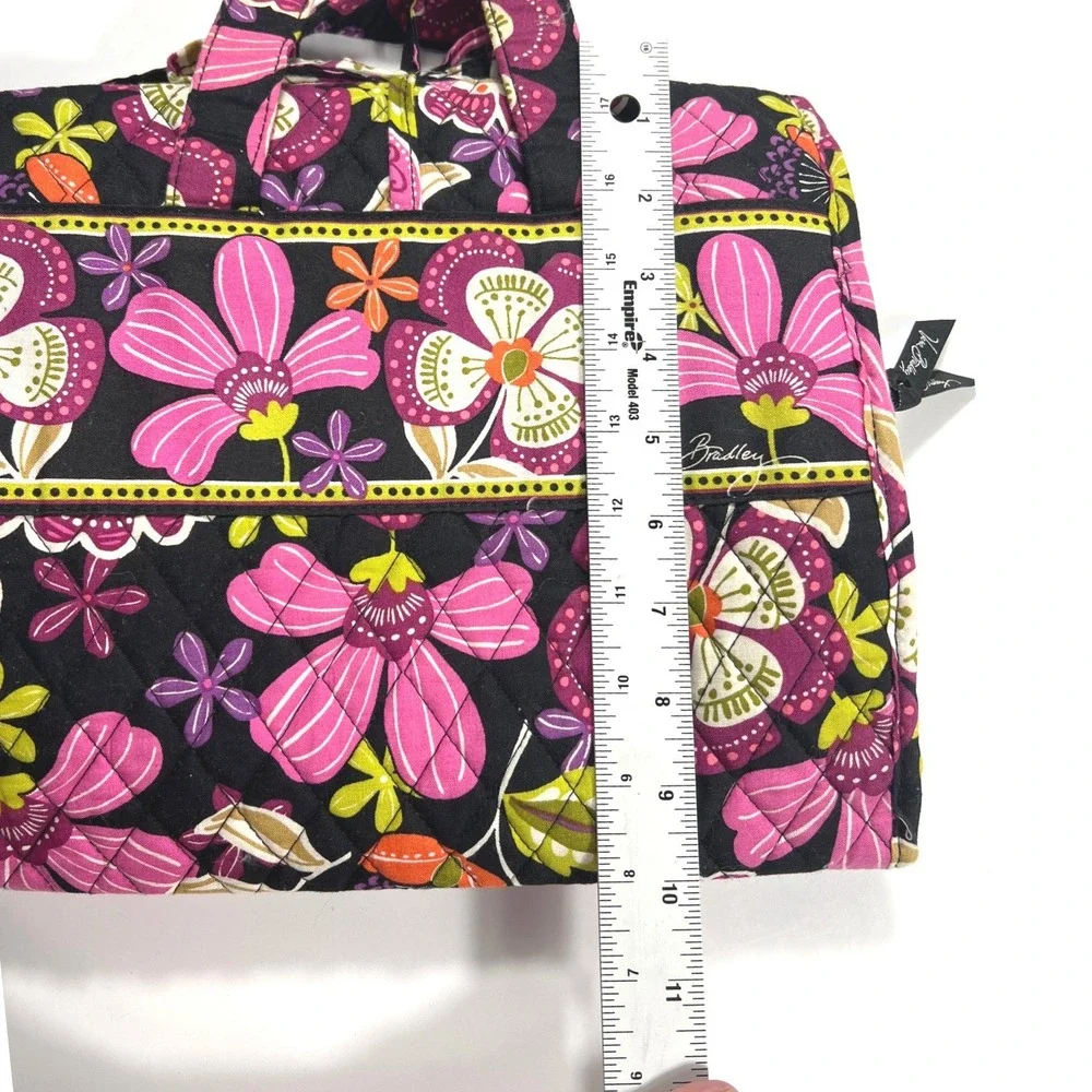 Vera Bradley Plum Crazy Hanging Travel Organizer Floral Quilted Toiletry Bag GUC